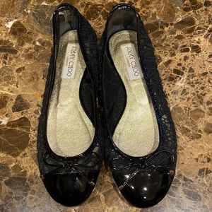Jimmy Choo ballet flats mesh detail never worn